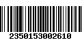 Código de Barras 2350153002610