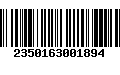 Código de Barras 2350163001894