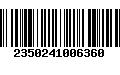 Código de Barras 2350241006360