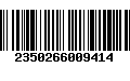 Código de Barras 2350266009414