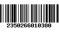 Código de Barras 2350266010380