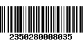 Código de Barras 2350280008035