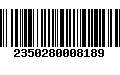 Código de Barras 2350280008189