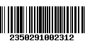 Código de Barras 2350291002312