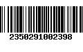 Código de Barras 2350291002398