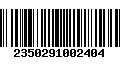 Código de Barras 2350291002404