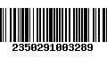 Código de Barras 2350291003289