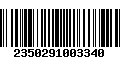 Código de Barras 2350291003340