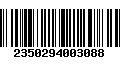 Código de Barras 2350294003088