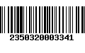 Código de Barras 2350320003341