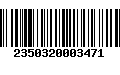 Código de Barras 2350320003471