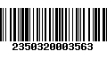 Código de Barras 2350320003563