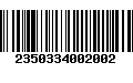 Código de Barras 2350334002002