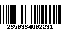 Código de Barras 2350334002231