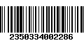 Código de Barras 2350334002286