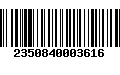 Código de Barras 2350840003616