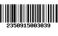 Código de Barras 2350915003039