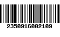 Código de Barras 2350916002109