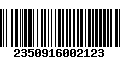 Código de Barras 2350916002123