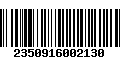 Código de Barras 2350916002130