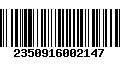 Código de Barras 2350916002147