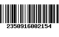 Código de Barras 2350916002154