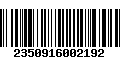 Código de Barras 2350916002192