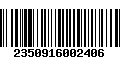 Código de Barras 2350916002406