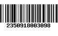 Código de Barras 2350918003098