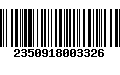 Código de Barras 2350918003326