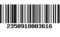 Código de Barras 2350918003616