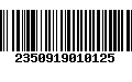 Código de Barras 2350919010125