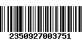 Código de Barras 2350927003751