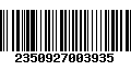 Código de Barras 2350927003935