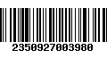 Código de Barras 2350927003980