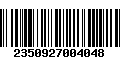 Código de Barras 2350927004048