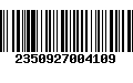 Código de Barras 2350927004109