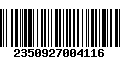 Código de Barras 2350927004116