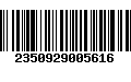 Código de Barras 2350929005616