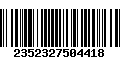 Código de Barras 2352327504418