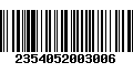 Código de Barras 2354052003006