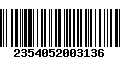 Código de Barras 2354052003136