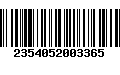 Código de Barras 2354052003365