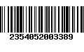 Código de Barras 2354052003389