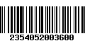 Código de Barras 2354052003600