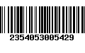 Código de Barras 2354053005429