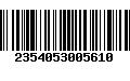 Código de Barras 2354053005610