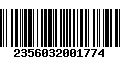 Código de Barras 2356032001774