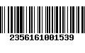 Código de Barras 2356161001539