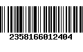 Código de Barras 2358166012404